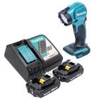 Makita DEADML 815 RA Lampe portative à LED 14,4 - 18 V 160 lm + 2x batterie 2,0 Ah + chargeur