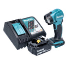 Makita DEADML 815 RM1 Lámpara de mano LED con batería 14,4 - 18 V 160 lm + 1x batería 4,0 Ah + cargador