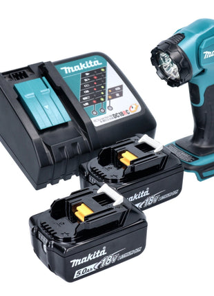 Makita DEADML815F1 Lampe LED sans fil 160lm 14,4 - 18V + 2x Batteries 5,0Ah + Chargeur