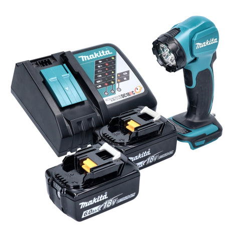 Makita DEADML815F1 Lampe LED sans fil 160lm 14,4 - 18V + 2x Batteries 6,0Ah + Chargeur