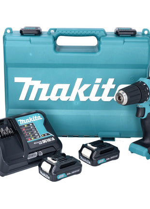 Makita DF 332 DSAE Perceuse-visseuse sans fil 12 V 35 Nm Brushless + 2x batterie 10,8 V 2,0 Ah + chargeur + coffret