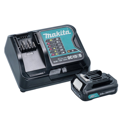 Makita DF 333 DSAP1 perceuse-visseuse sans fil 12 V 30 Nm rose + 1x batterie 2,0 Ah + chargeur + sac