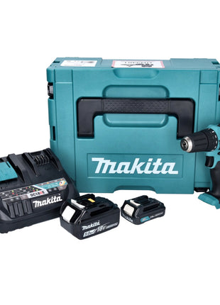 Makita DF 333 DNX12 Perceuse-visseuse sans fil 12 V 30 Nm + 1x Batterie 2,0 Ah + 1x Batterie 18 V 5,0 Ah + Chargeur + Coffret Makpac