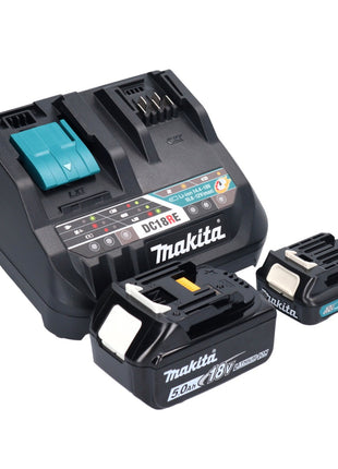 Makita DF 333 DNX12 Perceuse-visseuse sans fil 12 V 30 Nm + 1x Batterie 2,0 Ah + 1x Batterie 18 V 5,0 Ah + Chargeur + Coffret Makpac