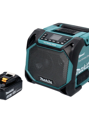 Makita DMR 203 M1 Haut-parleur Bluetooth 12 V 18 V IP64 + 1x batterie 4,0 Ah - sans chargeur