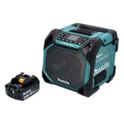 Makita DMR 203 M1 Haut-parleur Bluetooth 12 V 18 V IP64 + 1x batterie 4,0 Ah - sans chargeur