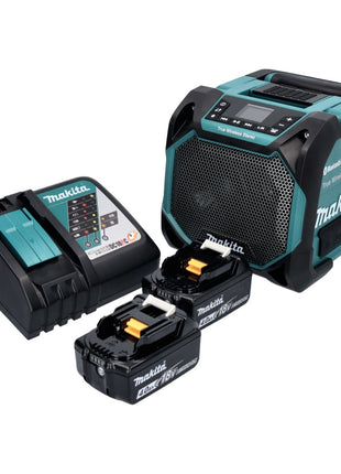 Makita DMR 203 RM Bluetooth Loudspeaker 12 V 18 V IP64 + 2x batterie rechargeable 4,0 Ah + chargeur