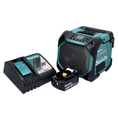 Makita DMR 203 RT1 Bluetooth Lautsprecher 12 V 18 V IP64 + 1x Akku 5,0 Ah + Ladegerät