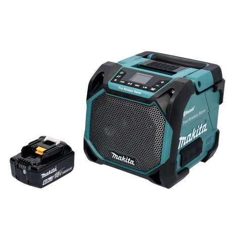 Makita DMR 203 G1 Haut-parleur Bluetooth 12V 18V IP64 + 1x Batterie 6,0Ah - sans chargeur