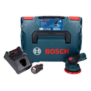 Bosch GEX 12V-125 Professional Ponceuse excentrique sans fil 12 V 125 mm brushless + 1x Batterie 3,0 Ah + Chargeur + L-Boxx