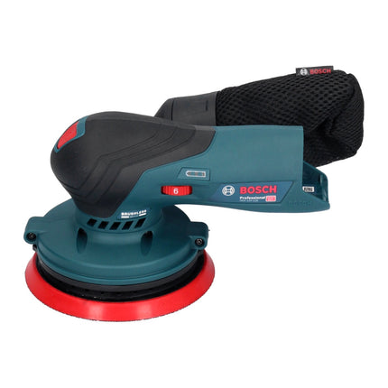 Bosch GEX 12V-125 Professional Ponceuse excentrique sans fil 12 V 125 mm brushless + 2x Batteries 3,0 Ah + Chargeur + kit de meulage Toolbrothers TURTLE + L-Boxx