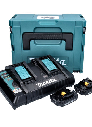 Makita Power Source Kit 18 V avec 2x BL 1820 B2,0 Ah batterie ( 2x 197254-9 ) + DC 18 RD double chargeur rapide ( 196933-6 ) + Makpac