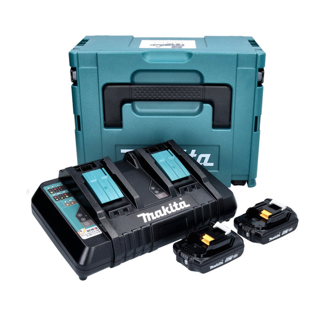 Makita Power Source Kit 18 V avec 2x BL 1820 B2,0 Ah batterie ( 2x 197254-9 ) + DC 18 RD double chargeur rapide ( 196933-6 ) + Makpac