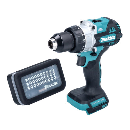 Makita DHP 486 Z Perceuse-visseuse à percussion sans fil 130Nm 18V Brushless + Set d'embouts 31 pcs. (D-30667)
