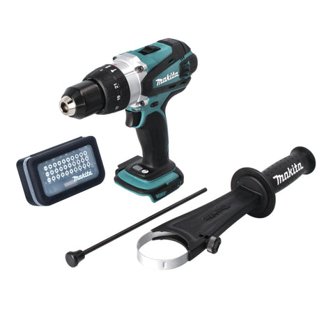 Makita DHP 458 Z Perceuse-visseuse à percussion sans fil 91Nm 18V + Set d'embouts 31 pièces (D-30667)