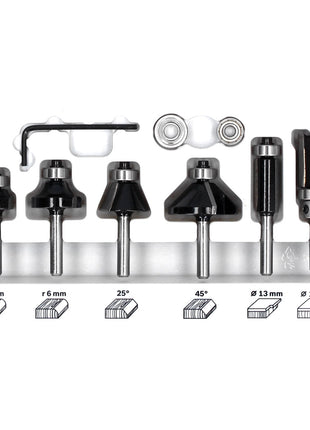 Fresadora multifuncional a batería Makita DRT 50 ZJX3 18 V sin escobillas + módulos de fresado + juego de fresas de 6 piezas + Makpac - sin batería, sin cargador