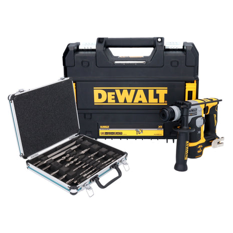 Taladro percutor inalámbrico DeWalt DCH 172 NT 18 V 1,4 J SDS plus sin escobillas + juego de taladro y cincel 13 piezas + TSTAK - sin batería, sin cargador