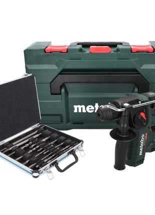 Metabo BH 18 LTX BL 16 Akku Bohrhammer 18 V 1,3 J SDS plus Brushless + 13 tlg. Bohrer und Meißel Set + MetaBOX - ohne Akku, ohne Ladegerät