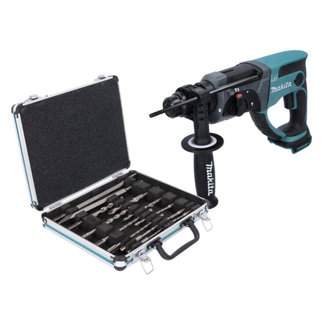 Makita DHR 202 Z Perfo-burineur sans fil 2,0J 18V SDS Plus + Set de forets et burins 13 pcs. - sans batterie, sans chargeur