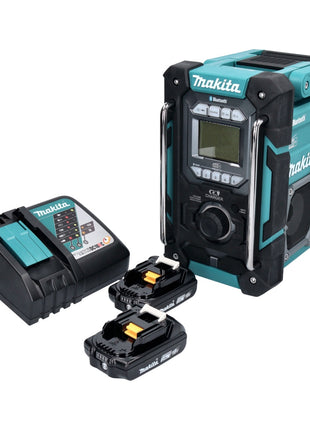 Makita DMR 301 RA Radio de chantier sans fil 12 V maxi - 18 V DAB / DAB+ / Bluetooth + 2x batterie 2,0 Ah + chargeur