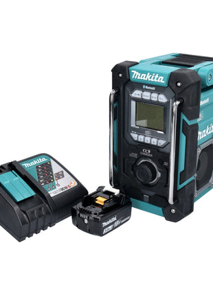 Makita DMR 301 RF1 radio de chantier rechargeable 12 V max - 18 V DAB / DAB+ / Bluetooth + 1x batterie rechargeable 3.0 Ah + chargeur