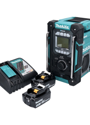 Makita DMR 301 RF Akku Baustellenradio 12 V max. - 18 V DAB / DAB+ / Bluetooth + 2x Akku 3,0 Ah + Ladegerät