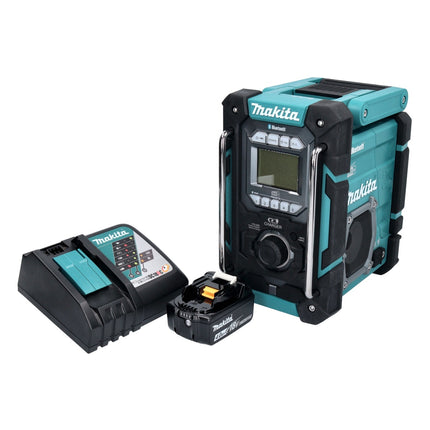 Makita DMR 301 RM1 Radio de chantier sans fil 12 V maxi - 18 V DAB / DAB+ / Bluetooth + 1x batterie 4,0 Ah + chargeur