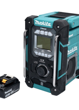 Makita DMR 301 T1 radio de chantier rechargeable 12 V max - 18 V DAB / DAB+ / Bluetooth + 1x batterie rechargeable 5,0 Ah - sans chargeur