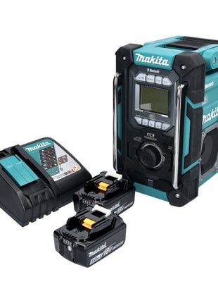 Makita DMR 301 RT radio de obra con batería 12 V máx. - 18 V DAB / DAB+ / Bluetooth + 2x baterías 5,0 Ah + cargador