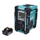 Makita DMR 301 G1 radio de obra con batería 12 V máx. - 18 V DAB / DAB+ / Bluetooth + 1x batería 6,0 Ah - sin cargador