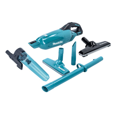 Aspirador inalámbrico Makita DCL 280 FZ 18 V sin escobillas + accesorio separador ciclónico + boquilla para suelos de alfombras - sin batería, sin cargador