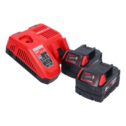 Milwaukee M18 FSAGV115XPDB-502 Meuleuse d'angle sans fil 115mm Brushless 18V + 2x Batteries 5,0Ah + Chargeur