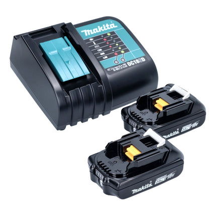 Makita DHP 482 SA2X5 Perceuse-visseuse à percussion sans fil 18 V 62 Nm + 2x batterie 2,0 Ah + chargeur + 101 pcs. kit accessoires + coffret