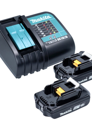 Makita DHP 482 SA2X5W perceuse à percussion sans fil blanc 18 V 62 Nm + 2x batteries 2,0 Ah + chargeur + jeu d'accessoires 101 pièces + mallette