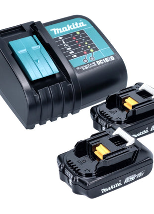 Makita DHP 480 SA2X5 perceuse à percussion sans fil 18 V 54 Nm + 2 batteries 2,0 Ah + chargeur + jeu d'accessoires 101 pièces + mallette