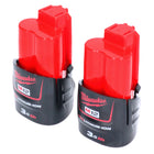 Juego de baterías Milwaukee 2x M12 B3 12 V 3,0 Ah / 3000 mAh Li-Ion (2x 4932451388)