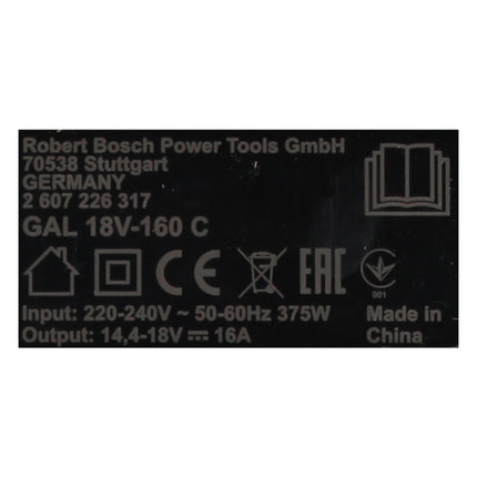 Bosch GAL 18V-160 C 14,4 - 18 V Chargeur professionnel 16 A ( 1600A019S5 )