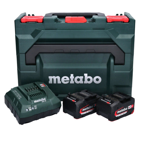 Metabo set básico 2x batería Li-Power 18 V 4,0 Ah CAS Li-Ion + cargador ASC 55 + metaBOX (685064000)