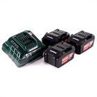 Metabo set básico 3x batería Li-Power 18 V 4,0 Ah CAS Li-Ion + cargador ASC 55 (685049000)