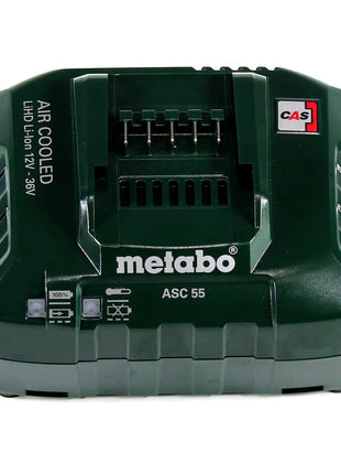 Metabo Set de base 2x bloc batterie Li-Power 18 V 4,0 Ah CAS Li-Ion + chargeur ASC 55 ( 685050000 )