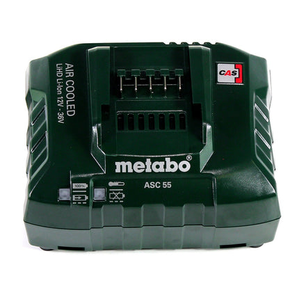 Metabo Set de base 2x bloc batterie Li-Power 18 V 4,0 Ah CAS Li-Ion + chargeur ASC 55 ( 685050000 )