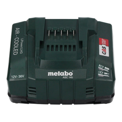 Metabo Basic Set 2x batterie Li-Power 18 V 8,0 Ah CAS Li-Ion ( 685131590 ) + chargeur ASC 145 + metaBOX