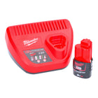 Kit de démarrage de batterie Milwaukee M12 NRG-301 Batterie Li-Ion 12 V 3,0 Ah / 3000 mAh (4932451388) + chargeur M12-C12C (4932352000)