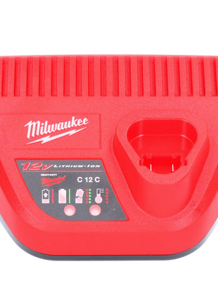 Kit de démarrage de batterie Milwaukee M12 NRG-304 4x batterie Li-Ion 12 V 3,0 Ah / 3000 mAh (4x 4932451388) + chargeur M12-C12C (4932352000)