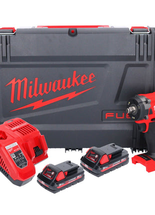 Milwaukee M18 FIW2F12-302X Akku Schlagschrauber 18 V 339 Nm 1/2" Brushless + 2x Akku 3,0 Ah + Ladegerät + HD Box