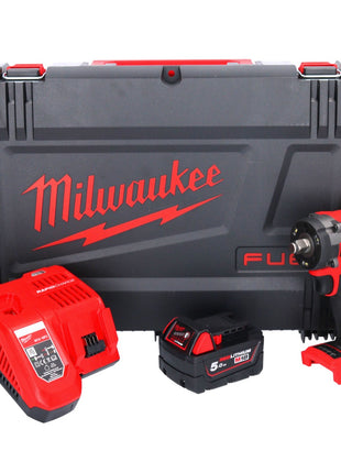 Milwaukee M18 FIW2F12-501X Clé à choc sans fil 18 V 339 Nm 1/2'' Brushless + 1x batterie 5,0 Ah + chargeur + HD Box