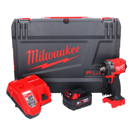 Milwaukee M18 FIW2F12-501X Clé à choc sans fil 18 V 339 Nm 1/2'' Brushless + 1x batterie 5,0 Ah + chargeur + HD Box