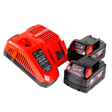 Milwaukee M18 FIW2F12-502X Clé à choc sans fil 18 V 339 Nm 1/2" Brushless ( 4933478444 ) + 2x batterie 5,0 Ah + chargeur + HD Box