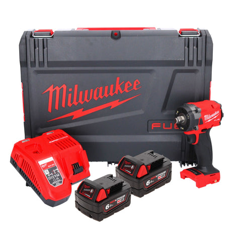 Clé à chocs sans fil Milwaukee M18 FIW2F12-602X 18 V 339 Nm 1/2" brushless + 2x batterie 6,0 Ah + chargeur + boîtier HD