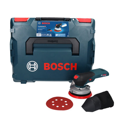 Bosch GEX 18V-125 Professional Ponceuse excentrique sans fil 18 V 125 mm Brushless ( 0601372200 ) + L-BOXX - sans batterie, sans chargeur